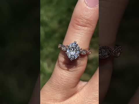 Scalloped Cathedral Lab Grown Diamond Engagement Ring ring video