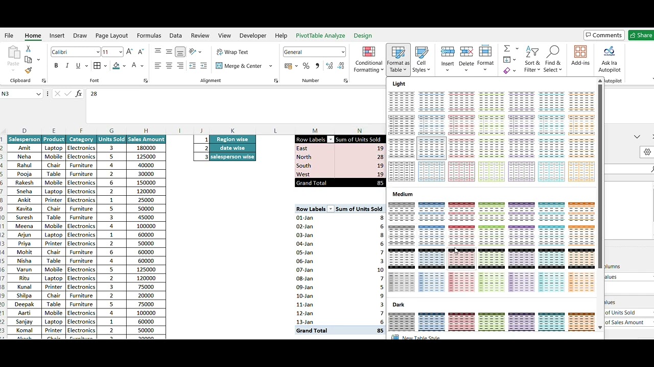 Advance Pivot Table in Excel 🔥 Professional MIS Report with Formatting