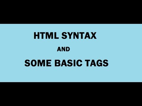 2. HTML Syntax