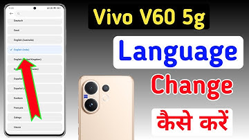 How to change language in Vivo V60 5g / How to change language in Vivo V60 5g / language setting