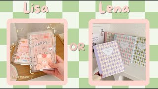 Lisa or lena || school supplies edition pt!🌸 Cute, kawaii, aesthetic school supplies!