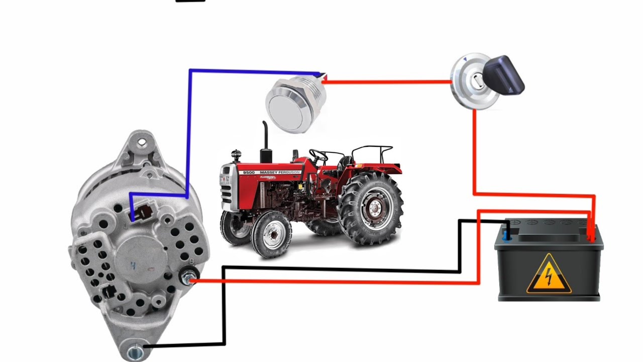 How to connection Massy Tractor Alternator- Tractor Alternator Wiring