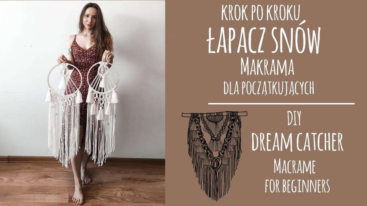 |6| Krok po kroku: Łapacz snów - makrama dla początkujących /DIY: Macrame dreamcatcher for beginners