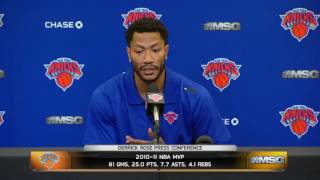 Derrick Rose on Coming to Knicks Press Conference ¦ June 24, 2016 ¦ 2016 NBA Offseason