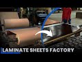      manufacturing process of laminate sheet  unbox factory