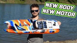 Traxxas M41 Boat Run with New Hull and Motor Swap