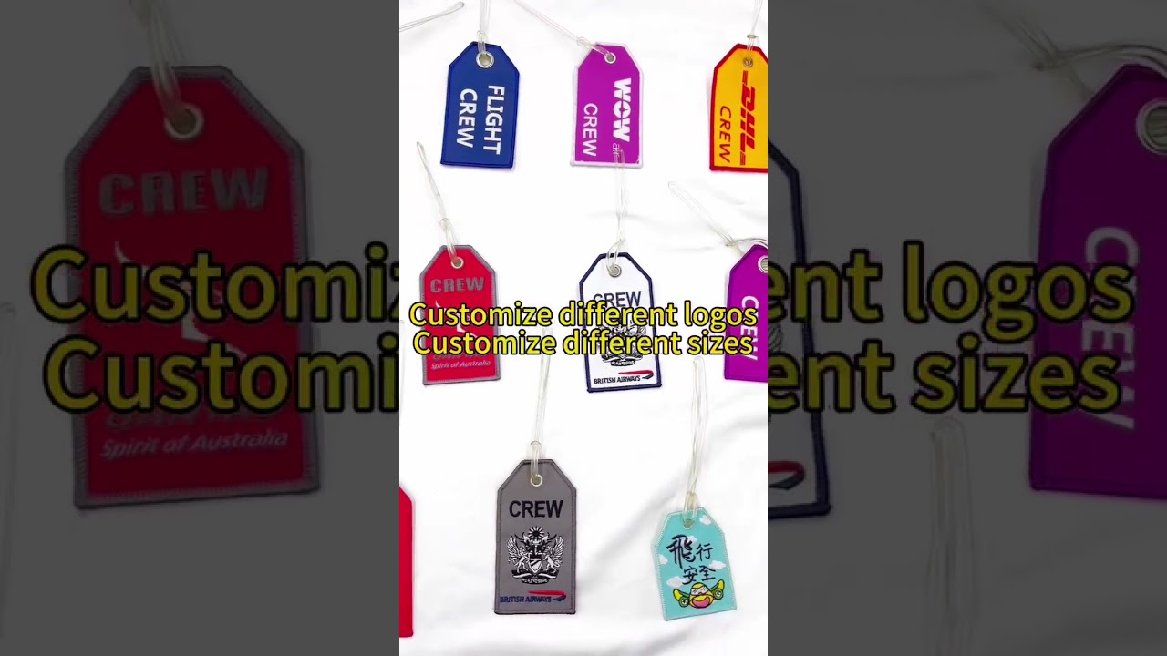 Custom bag tag with embroidered logo luggage tag