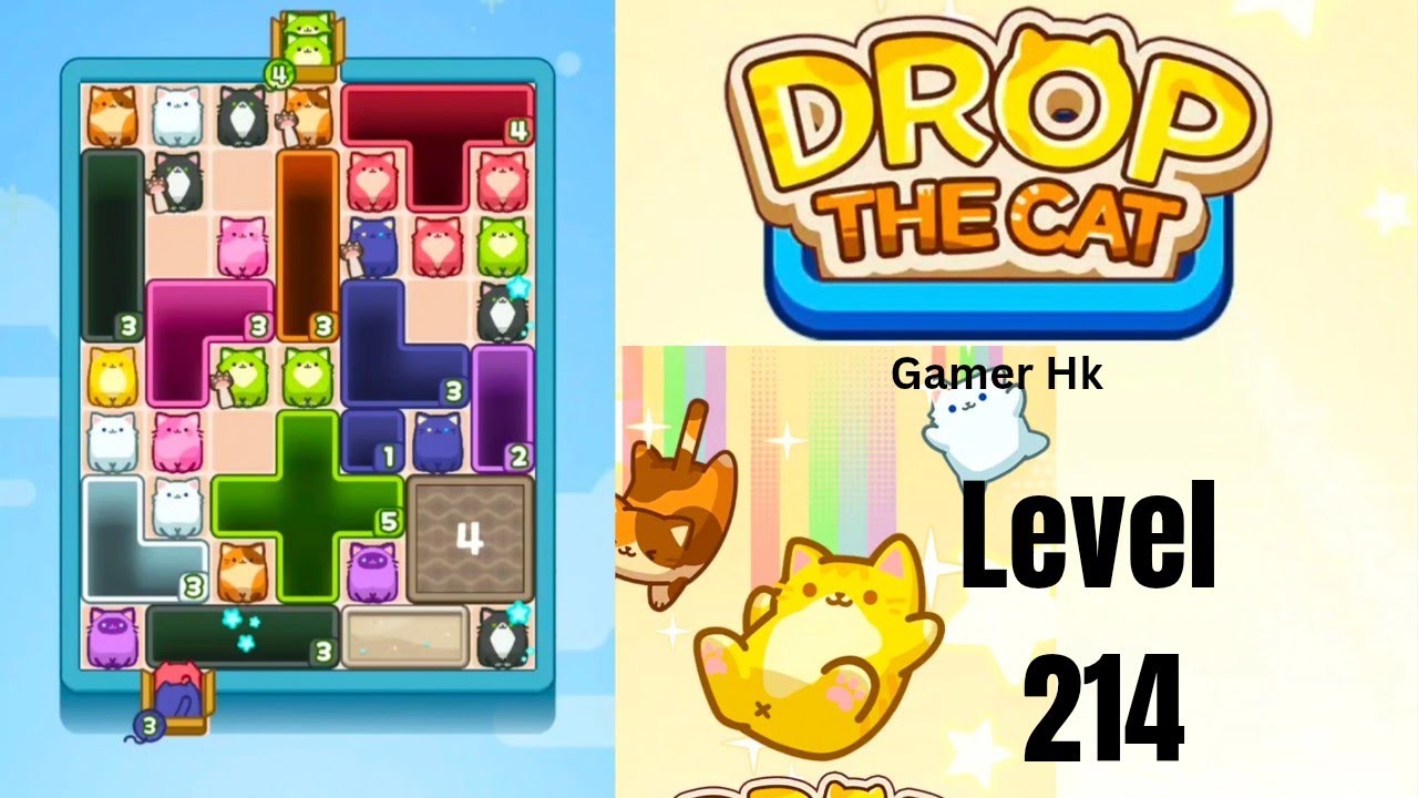 Drop The Cat Level 214 Walkthrough Solution - YouTube
