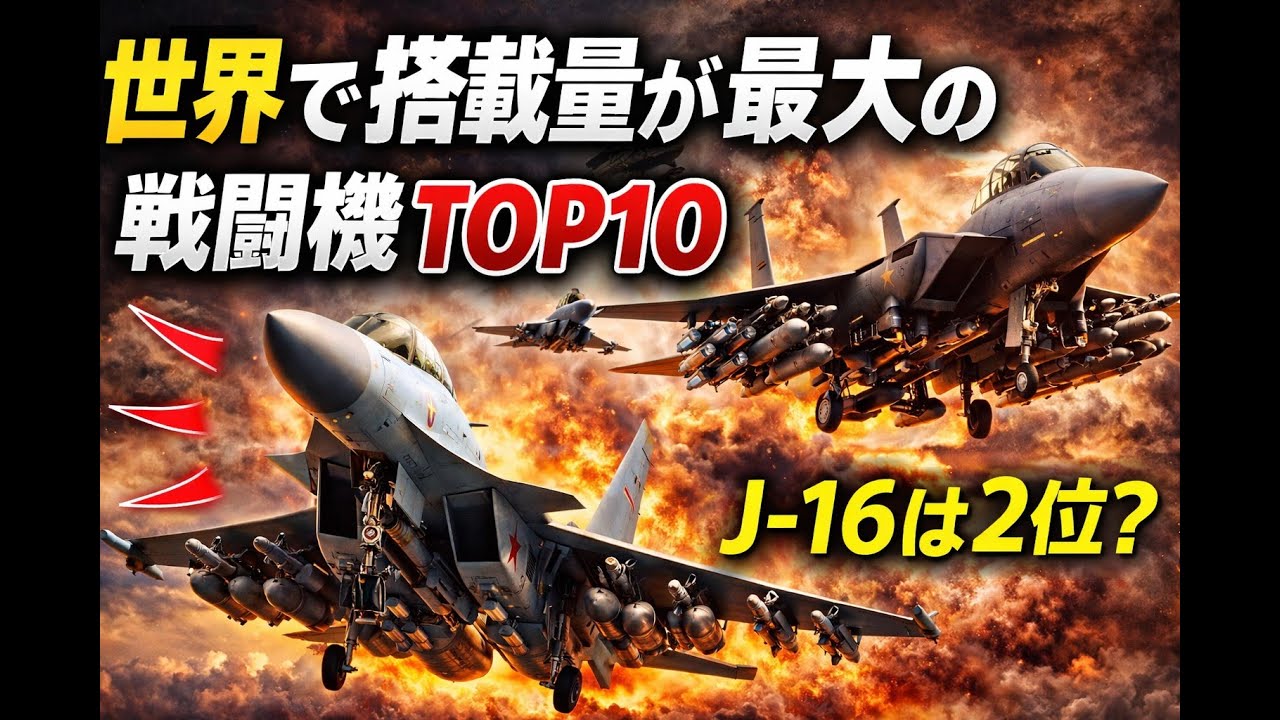 世界で搭載量が最大の戦闘機TOP10｜J-16は2位