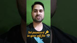 How to set password in pdf file 🗃️