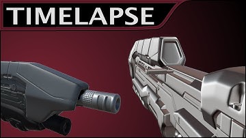 Blender Assault rifle Timelapse