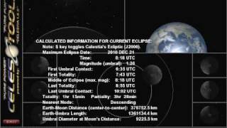 SkyMarvels™ LUNAR ECLIPSES 2010 2011 2012 (celestia celestia4all)