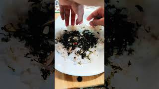 burnt rice. seaweed