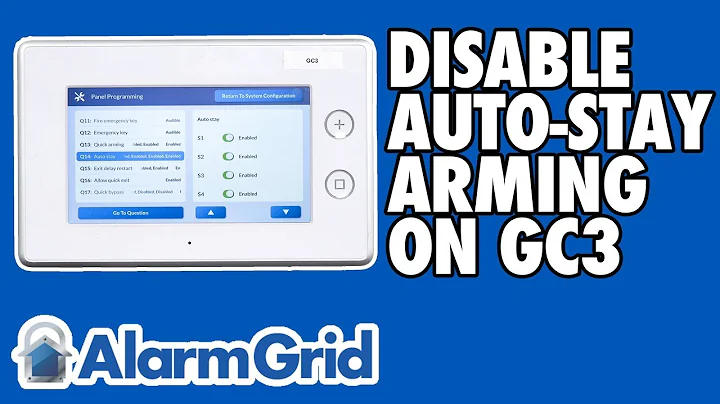 Disabling Auto-Stay Arming on a 2GIG GC3