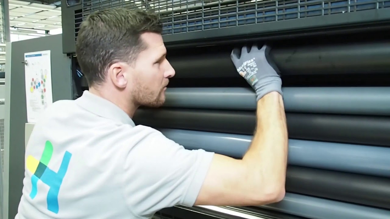 Changement et réglages de rouleaux sur machine offset