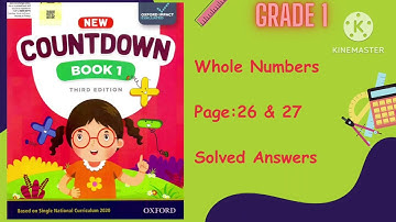 Oxford Countdown Book Class:1 Maths Whole Numbers (Page: 26 & 27)Explain in an easy way.