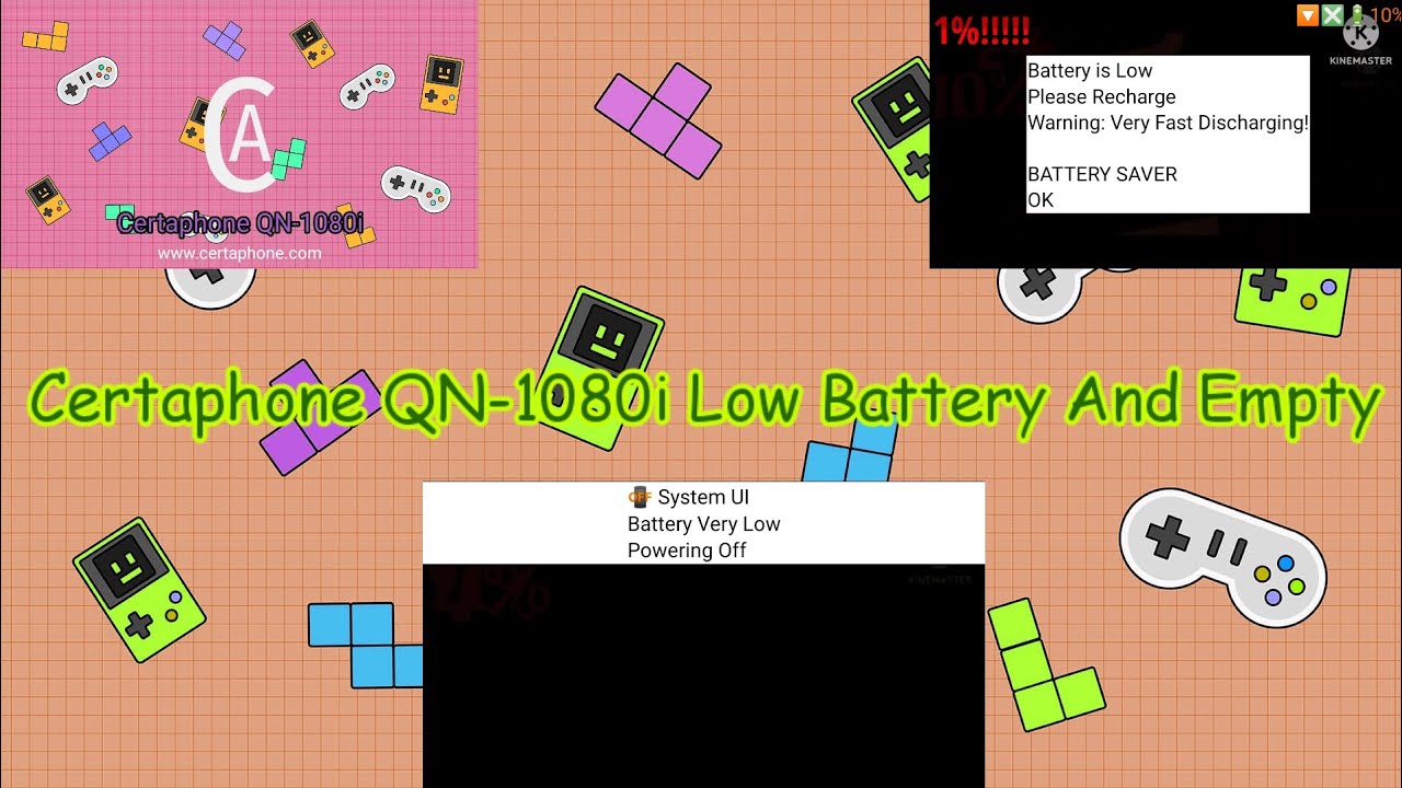 Certaphone QN-1080i Low Battery And Empty 100% To 0%