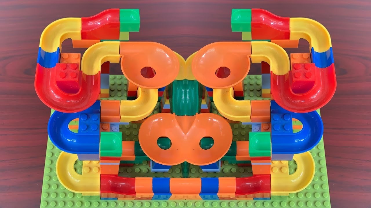 Relaxing Satisfying with Marble Run ASMR Building Blocks ❤️ How to Make Marble Race Building Blocks