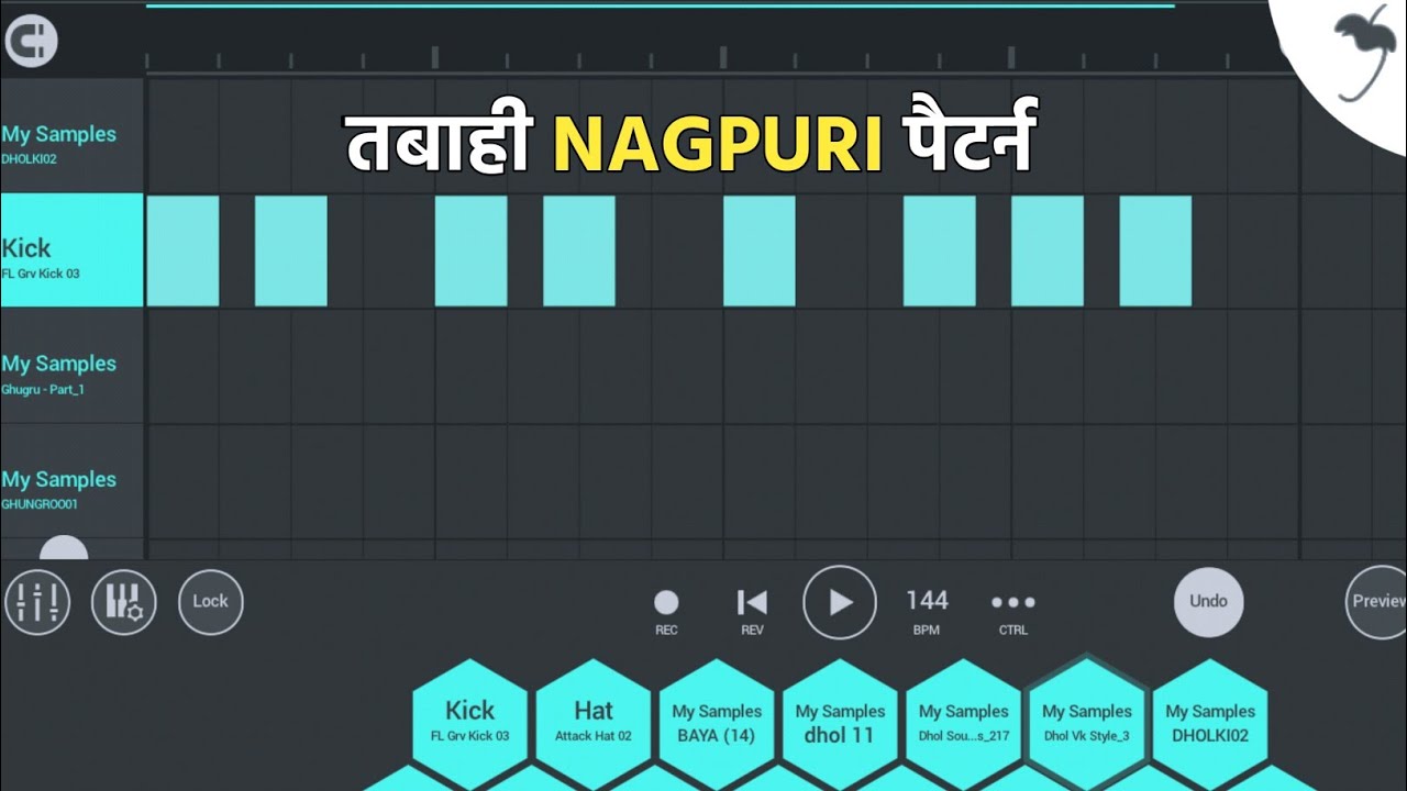 Nagpuri Pattern Kaise Banaye।।New style beat pattern kaise Banaye nagpuri song?