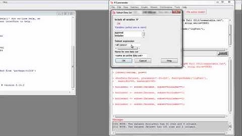 subsets in R commander