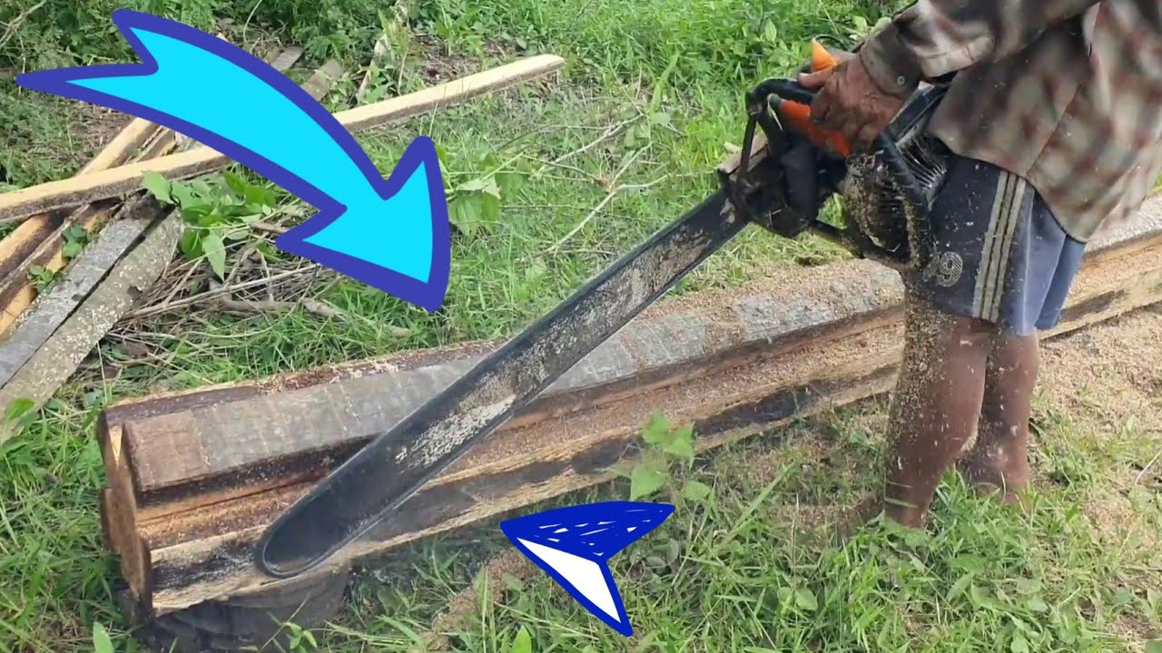 Old Stihl Chainsaw MS 070 Sawing Palm Tree Wood Cutting Machine - YouTube