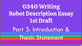 1st Draft Part 3 Introduction & Thesis Statement