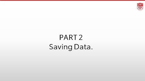 Setting Up Techstream SAVING DATA