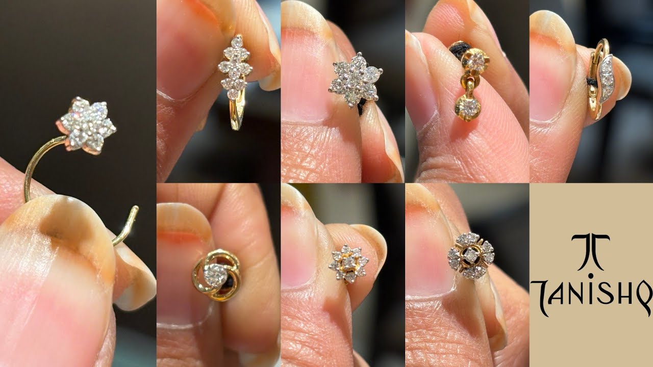 Tanishq Latest Light Weight Diamond 💎 Nose Pin Collection With Weight, Price Cent Clarity 😱