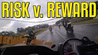 Rain, with dry tyres - what do you think? Risk vs Reward 🏍️🌧️ Mike Spike Edwards Cadwell Park TZR250