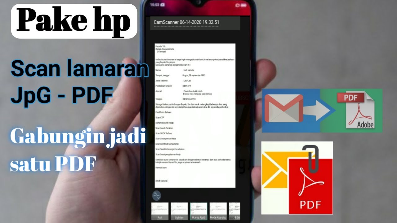 CARA SCAN LAMARAN KERJA PAKE HANDPHONE 