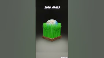 10 Grass vs 100000 Grass | Earth Falling on Grass | Satisfying Simulation Test#asmr #youtube
