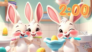 Brushing with Easter Bunnies Countdown | 2 Minute Timer with Motivational Music