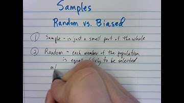 Samples - Random vs Biased - by Mr. Reid at BMS