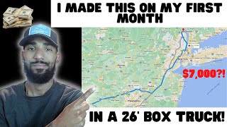 How Much I Made On My First Month In A Box Truck!