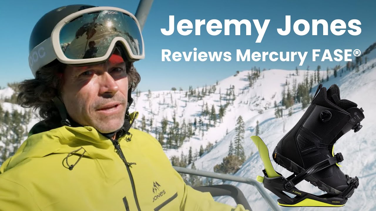 Next-gen snowboard binding? JEREMY JONES riding the Mercury FASE