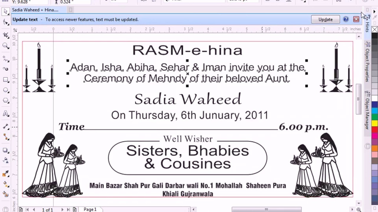 21 Shadi Wedding Card templte cdr english free download
