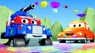 Carl the Super Truck is Carl The Tank  in Car City | Trucks Cartoon for kids screenshot 5