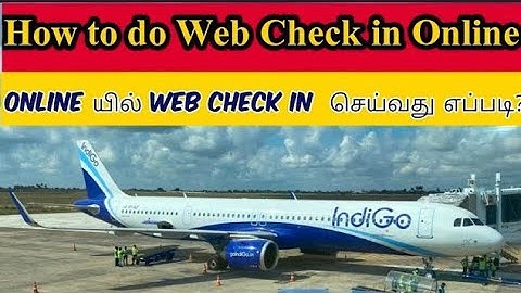 How to do web check in Online in Tamil| Web Check in | Indigo |All Airlines |