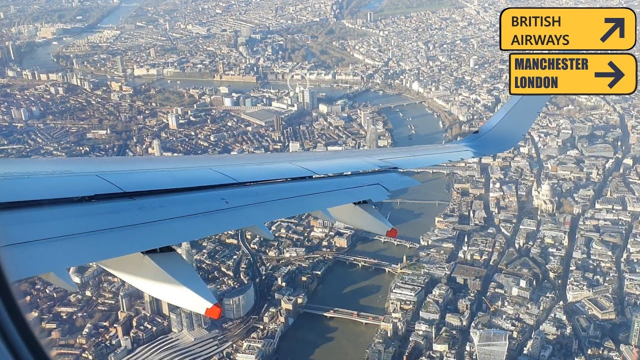London views from a plane BA Manchester to London Heathrow MANLHR