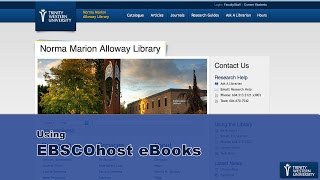 Using EBSCO eBooks