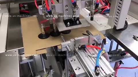 Automatic laptop case box carton bottom forming folding inserting sealing packing machine