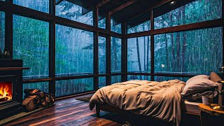 All You Need To Sleep Instantly | Sounds Heavy Rain & Intense Thunder on Window on a Stormy Night