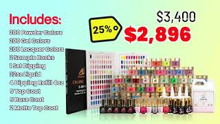 ATN Trio Matching 200 Colors - Powder (4 IN1), Gel & Lacquer