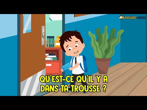 Qu'est-ce qu'il y a dans ta trousse ? ✏️| French School Stationery Song for Kids | Language Angels