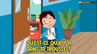 Qu'est-ce qu'il y a dans ta trousse  ✏️| French School Stationery Song for Kids | Language Angels