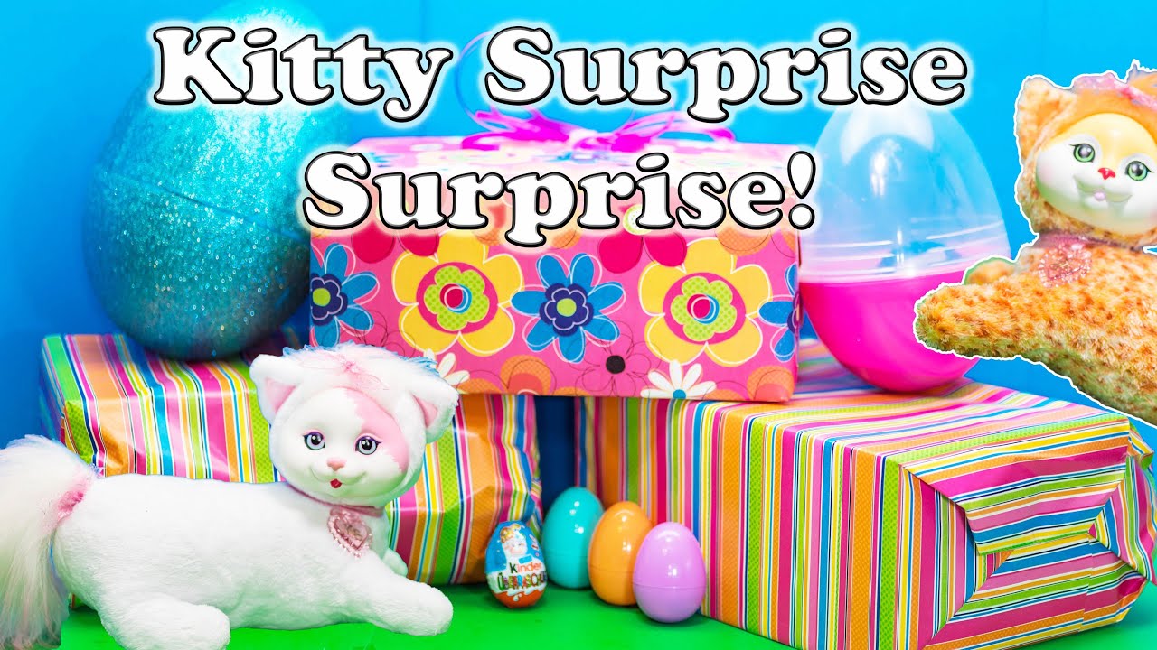 Opening  Kitty Surprise with Puppy in My Pocket Toys
