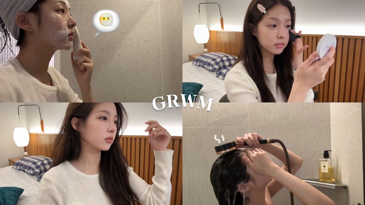 앞머리 내리고 적막 속의 grwm🛁