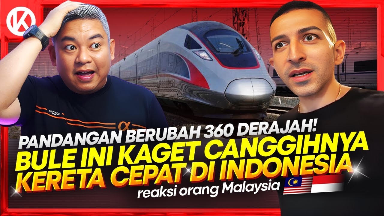 Bule Amerika Kaget‼️ Canggihnya Kereta Cepat Indonesia Tidak Seperti di Negaranya  🇮🇩🇲🇾 Reaction