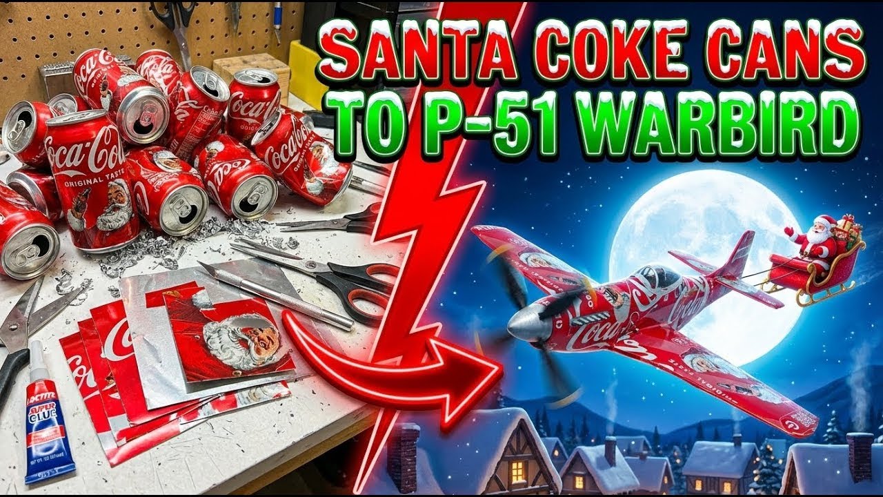 I Turned 24 Santa Coke Cans into an EPIC DIY P-51 Warbird!