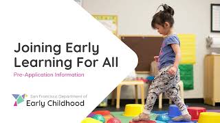 Join Early Learning For All 2026: Pre-Application Information